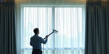Commercial curtain steam cleaning service russell-lea-nsw hotels offices