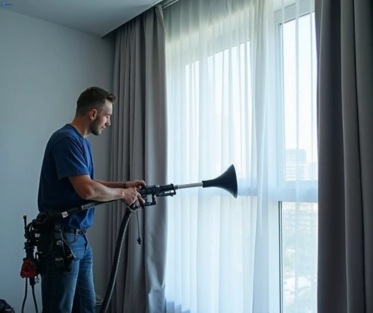 Professional commercial curtain cleaning process equipment Matty Curtain Cleaning russell-lea-nsw