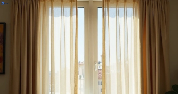 Dusty and dull curtains in russell-lea-nsw before steam cleaning